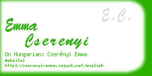 emma cserenyi business card