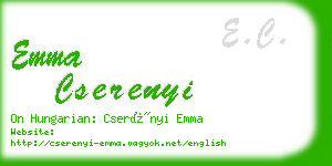 emma cserenyi business card